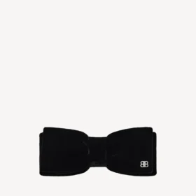 Noeud d&rsquo;accessoires cheveux Holli pour femme, noir/argent brillant