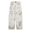 Pantalon baggy « Graffiti » « Gris » 745223TBP475411