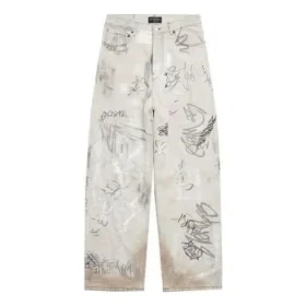 Pantalon baggy « Graffiti » « Gris » 745223TBP475411