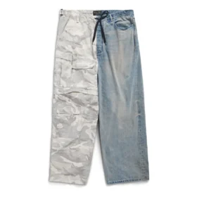 Pantalon baggy hybride camouflage en nuances de gris « Light Blue » 786645TQW556379