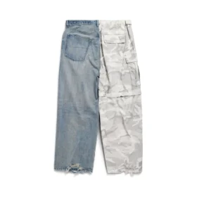 Pantalon baggy hybride camouflage en nuances de gris « Light Blue » 786645TQW556379