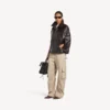 Pantalon cargo décontracté pour femme, couleur beige Pantalon cargo décontracté pour femme, couleur beige