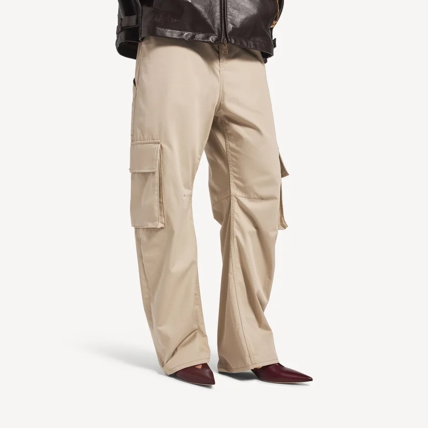 Pantalon cargo décontracté pour femme, couleur beige Pantalon cargo décontracté pour femme, couleur beige