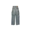 Pantalon cargo en denim 2-en-1 à fermeture éclair 24SS « Blue » 773759TPW534868