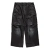 Pantalon cargo large « Noir » 790982TKP271000