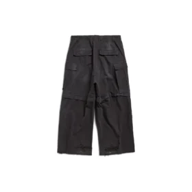 Pantalon cargo large « Noir » 790982TKP271000