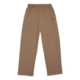 Pantalon de jogging en coton avec logo brodé « Brown » 674594TMVF57761