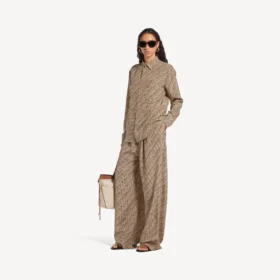 Pantalon de pyjama Monogram pour femme, beige/noir