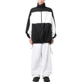 Pantalon de survêtement ample Balenciaga x adidas « Blanc Noir Rouge » 723904TNVP99065