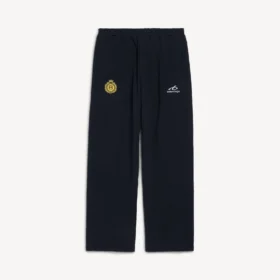 Pantalon de survêtement ample de football pour homme, noir