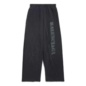 Pantalon de survêtement ample de type stencil « Black Grey » 771081TQVA41750