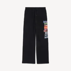 Pantalon de survêtement ample pour homme « Bumper Stickers » en noir