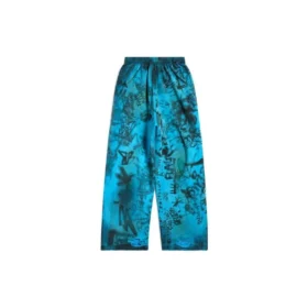 Pantalon de survêtement ample Skater Graffiti « Blue Sky » 740028TOVA84900