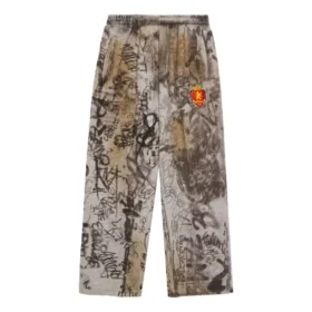 Pantalon de survêtement ample Skater Graffiti « Heather Grey » 740028TOVA81300