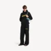 Pantalon de survêtement baggy pour homme noir avec motif « messy spray » Pantalon de survêtement baggy pour homme noir avec motif « messy spray »