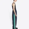 Pantalon de survêtement Sporty B « Bleu foncé Vert Blanc » 675491TKO484063