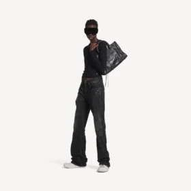 Pantalon droit de ville pour femme, noir