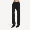 Pantalon slim ajusté pour femme, noir