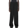 Pantalon à taille élastique et coupe droite « Black » 743903TNT391000