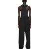Pantalon à taille élastique et coupe droite « Black » 743903TNT391000