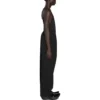 Pantalon à taille élastique et coupe droite « Black » 743903TNT391000