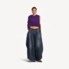Pantalon tulipe pour femme, couleur « dark ocean » Pantalon tulipe pour femme, couleur « dark ocean »