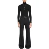 Pantalon évasé ajusté, coupe classique « Noir » 704709TLT171000