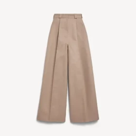 Pantalons taille haute pour femme, couleur dune