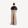 Pantalons taille haute pour femme, couleur dune Pantalons taille haute pour femme, couleur dune