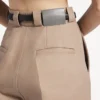 Pantalons taille haute pour femme, couleur dune Pantalons taille haute pour femme, couleur dune