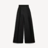 Pantalons taille haute pour femme, noir