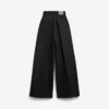 Pantalons taille haute pour femme, noir