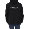 Parka oversize en tissu technique avec empiècement en jersey « Noir » 746450TOO321000