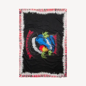 Paréo tie-dye extrême pour homme, noir/rouge