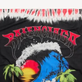 Paréo tie-dye extrême pour homme, noir/rouge