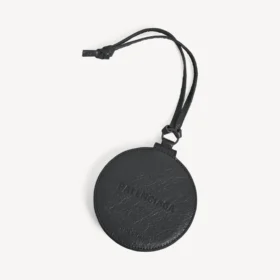 Pendentif miroir rond « City » pour femme, noir