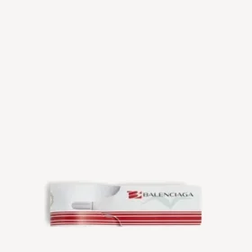 Pendentif/porte-clés « Luggage Swing »  en blanc/rouge