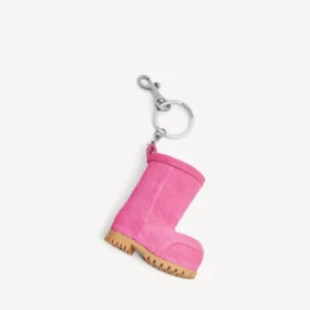 Pendentif/porte-clés pour femme « mini botte Alaska » rose