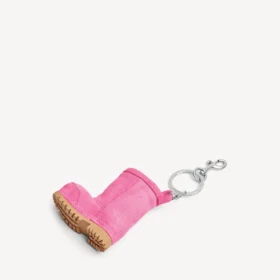Pendentif/porte-clés pour femme « mini botte Alaska » rose