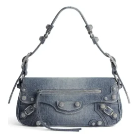Petit sac bandoulière Le Cagole en Denim « Blue » 7716402109U4715