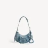 Petit sac à bandoulière « Le Cagole » pour femme, orné de strass bleus Petit sac à bandoulière « Le Cagole » pour femme, orné de strass bleus