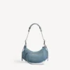 Petit sac à bandoulière « Le Cagole » pour femme, orné de strass bleus Petit sac à bandoulière « Le Cagole » pour femme, orné de strass bleus