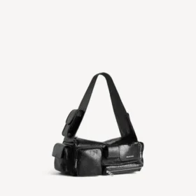 Petit sac bandoulière Superbusy pour homme, noir