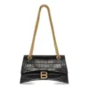 Petit sac à chaîne Crush à motif crocodile « Noir » 716351210IX1000