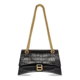Petit sac à chaîne Crush à motif crocodile « Noir » 716351210IX1000