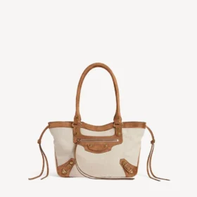 Petit sac de plage City pour femme, beige/camel