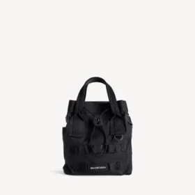 Petit sac fourre-tout militaire pour homme, noir