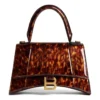 Petit sac à main Hourglass à imprimé écaille de tortue « Marron » 5935462AAZK2126