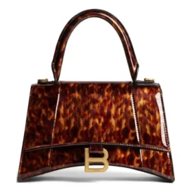 Petit sac à main Hourglass à imprimé écaille de tortue « Marron » 5935462AAZK2126