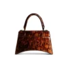 Petit sac à main Hourglass à imprimé écaille de tortue « Marron » 5935462AAZK2126